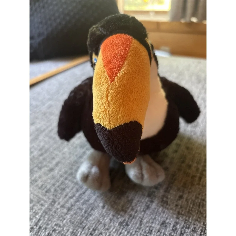 Ganz Webkinz Toucan Plush Stuffed Animal Tropical‎ Bird Black Orange 8.5 Inch